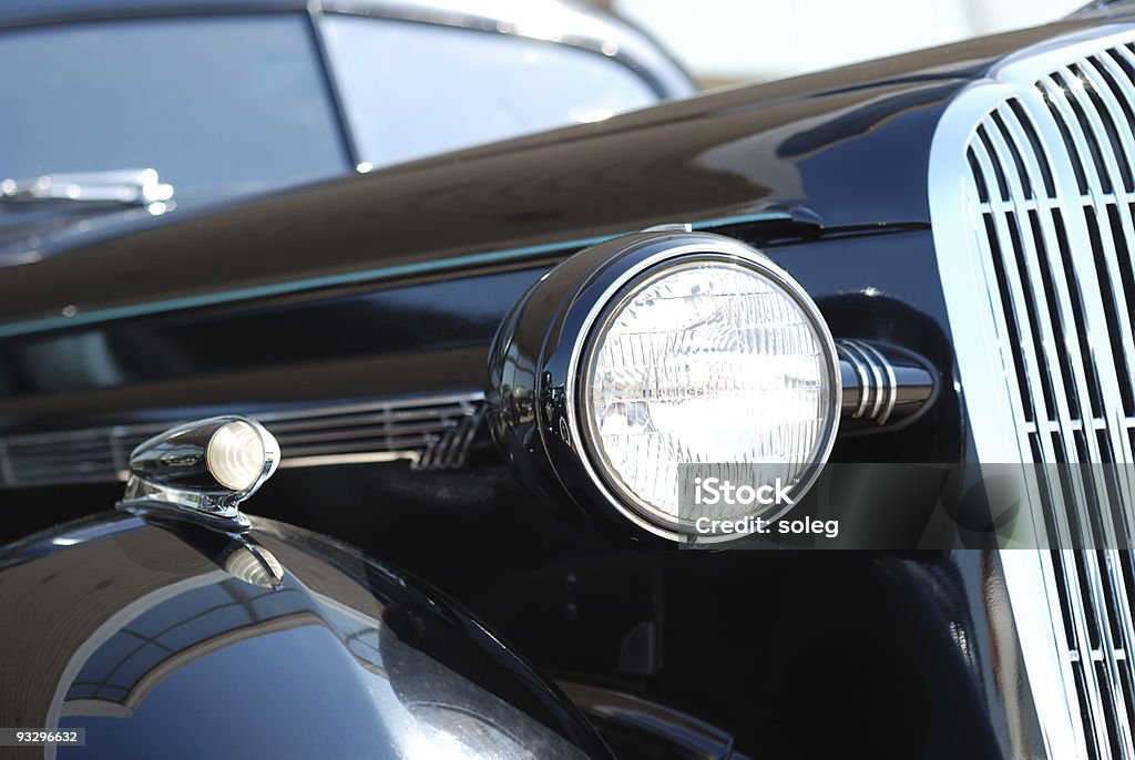 La antigua vintage coche negro - Foto de stock de 1920-1929 libre de derechos