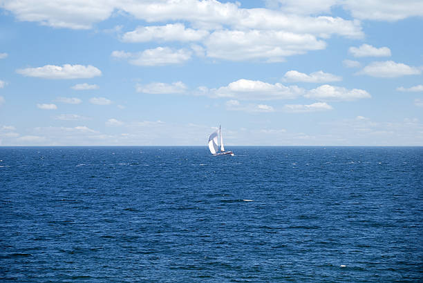 istock White sailing yacht in the sea 93297411
