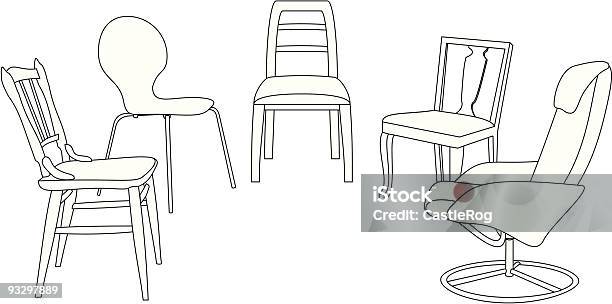 Stühle In Therapie Stock Vektor Art und mehr Bilder von Farbbild - Farbbild, Gruppe von Gegenständen, Illustration