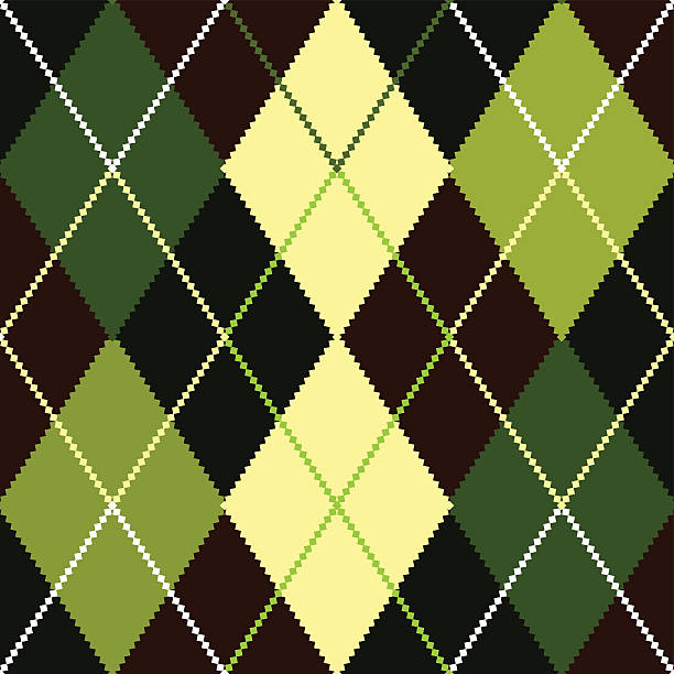 Vector verde patrón argyle - ilustración de arte vectorial
