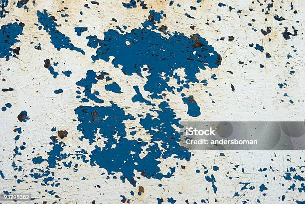 Peeling White Paint Stock Photo - Download Image Now - Abstract, Backgrounds, Blue