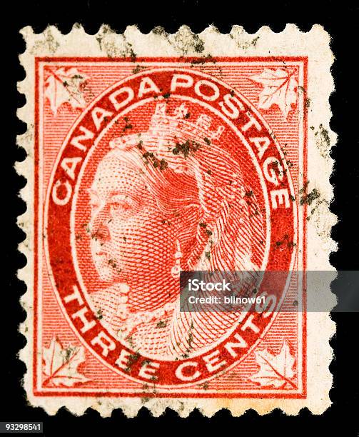 Queen Victoria Canada Francobollo Postale - Fotografie stock e altre immagini di Francobollo postale - Francobollo postale, Impero Britannico, Canada