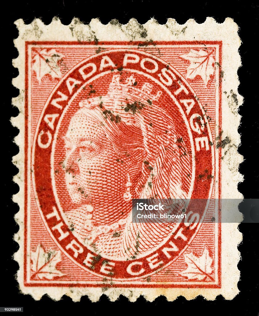 Виктория королевы Канада Почтовая марка - Стоковые фото British Empire роялти-фри