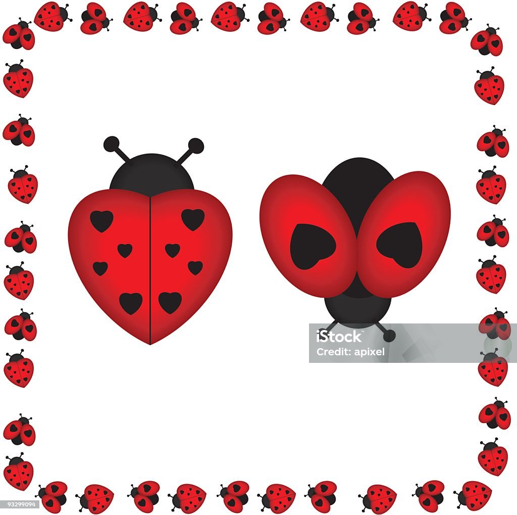 Multiple Ladybug Multiple Ladybugs In Different Directions Stock Illustration - Download ...