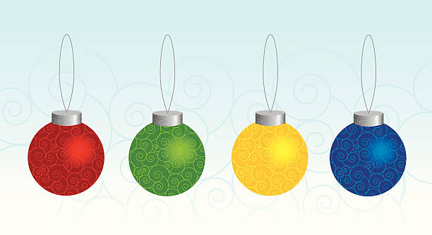 Christmas Bulbs vector art illustration