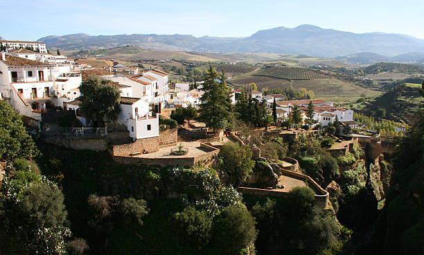 ronda village, andaluzia, espanha, ninguém - andalusia landscape poble espanyol spanish culture - fotografias e filmes do acervo