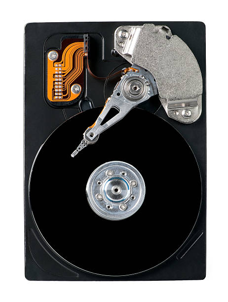 offene hard drive - broken hard drive inside of open stock-fotos und bilder