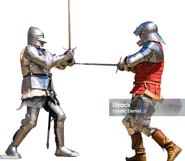 Foto de Cavaleiros Torneio e mais fotos de stock de Cavaleiro - Papel Humano - Cavaleiro - Papel Humano, Brigar, Medieval