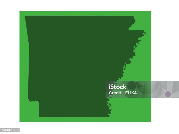 Arkansas Map Stock Illustration - Download Image Now - Arkansas, Cartography, Country - Geographic Area