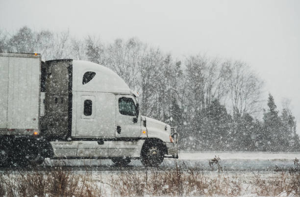istock Trucking in Winter Storm 933111350
