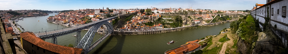 Porto - Portugal, Portugal, Bridge - Built Structure, Porto District - Portugal, Dom Luis I Bridge, panoram