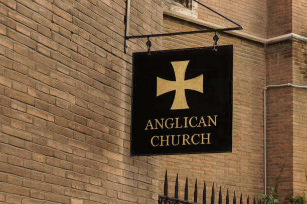 Anglican church Anglican church sign on the street. anglican stock pictures, royalty-free photos & images
