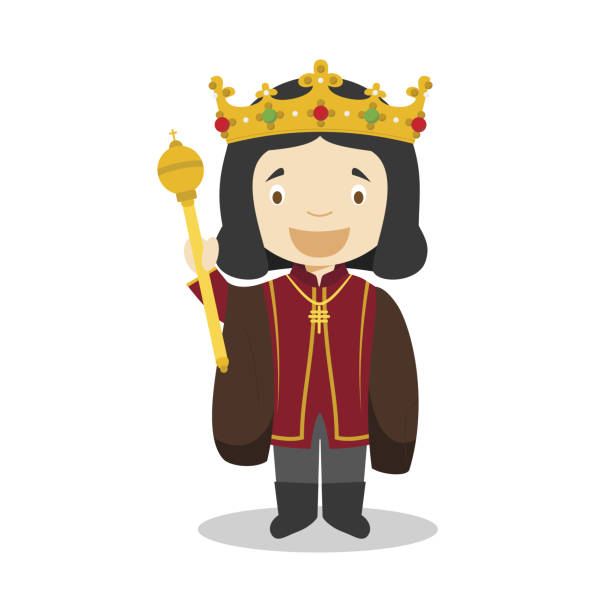 istock Ferdinand II of Aragon (The Catholic) cartoon character. Vector Illustration. Kids History Collection. 933123672