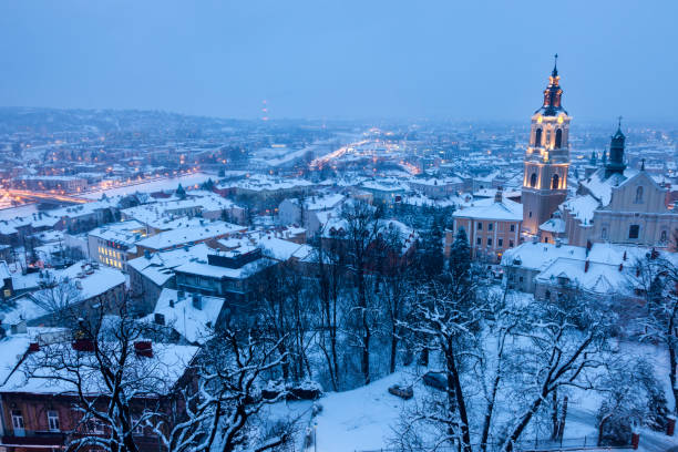 istock Architecture of Przemysl at night 933130368