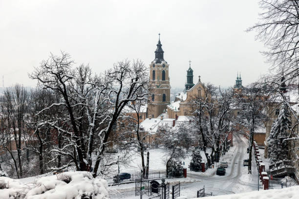 istock Przemysl Cathedral in winter scenery 933131704