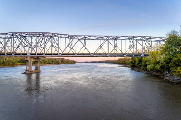 istock Missouri River bridge aerial view 933133066