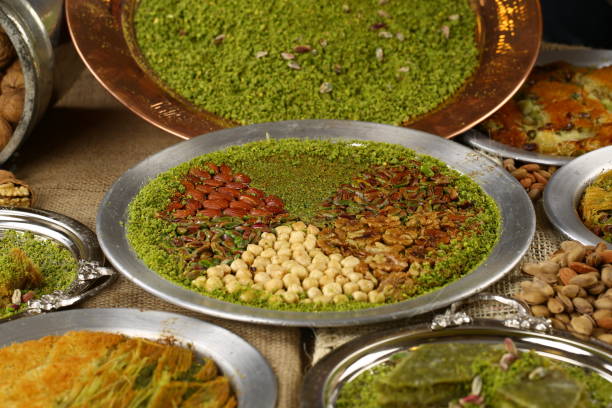 istock Turkish dessert with pistachio powder - 933133732