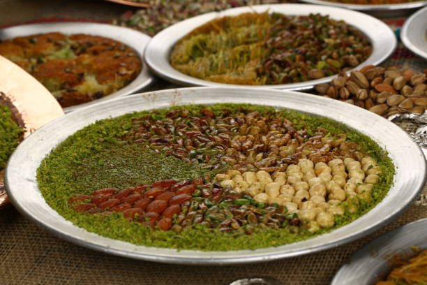 istock Turkish dessert with pistachio powder - 933133772