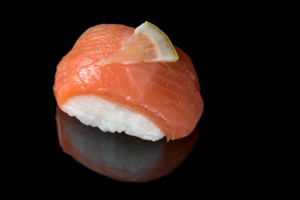 istock One sushi of fresh fish salmon trout 933133904