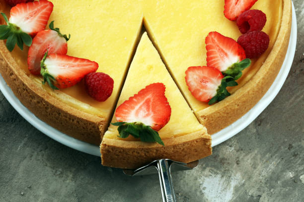 istock Homemade cheesecake with fresh berries for dessert. Cheese cake 933134002
