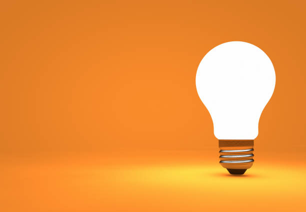 전구 - light bulb electricity inspiration orange 뉴스 사진 이미지