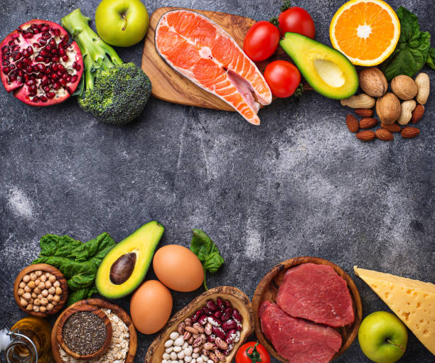 istock Meat, fish, legumes, nuts and vegetables. 933150428