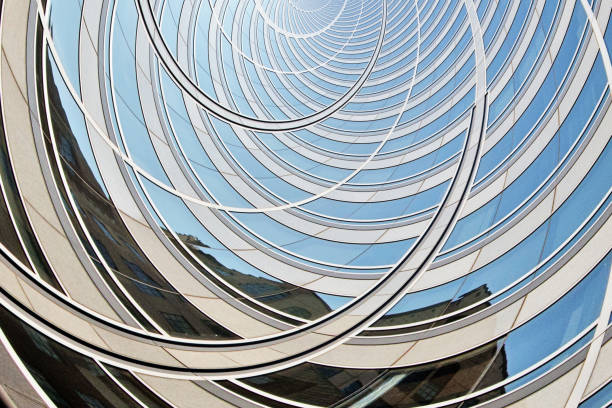 abstract futuristic architecture - architectural detail imagens e fotografias de stock