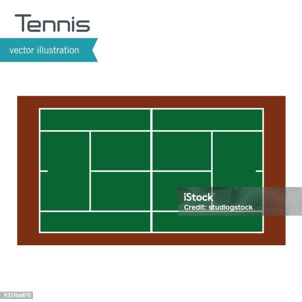 Conception De Tennis Cour Vue De Dessus Vecteurs libres de droits et plus d'images vectorielles de Tennis - Tennis, Terrain de jeu, Haut
