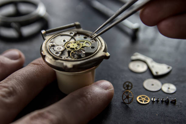 istock Watchmaker is repairing the mechanical watches in his workshop 933169202