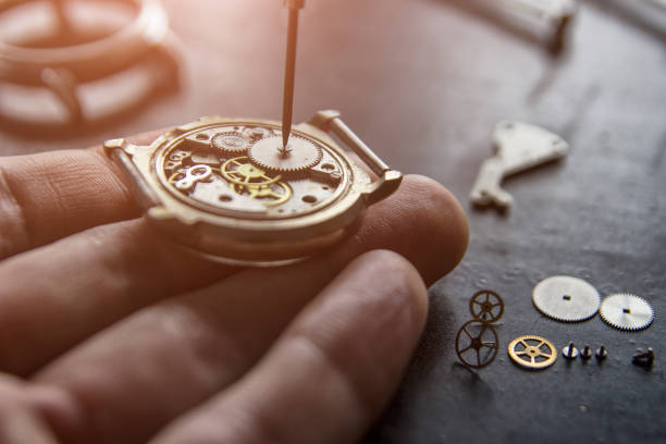istock Watchmaker is repairing the mechanical watches in his workshop 933169238