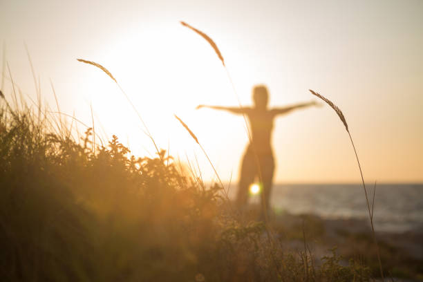 Wellness and health concept. Multiple exposure.