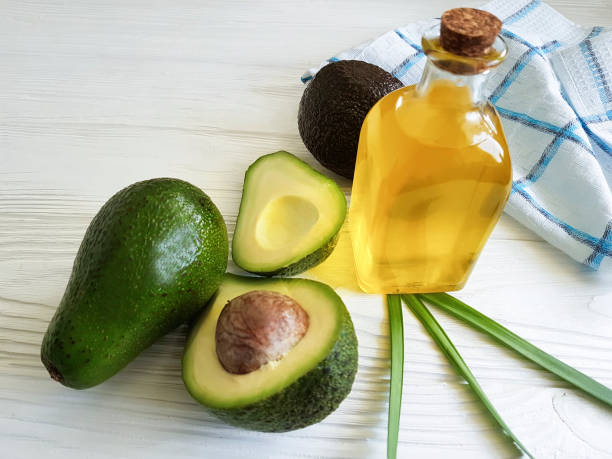 istock avocado oil on white wooden background 933172952
