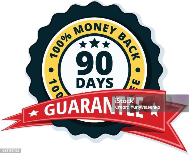 90 Days Money Back Illustration Stock Illustration - Download Image Now - Abundance, Agreement, Back