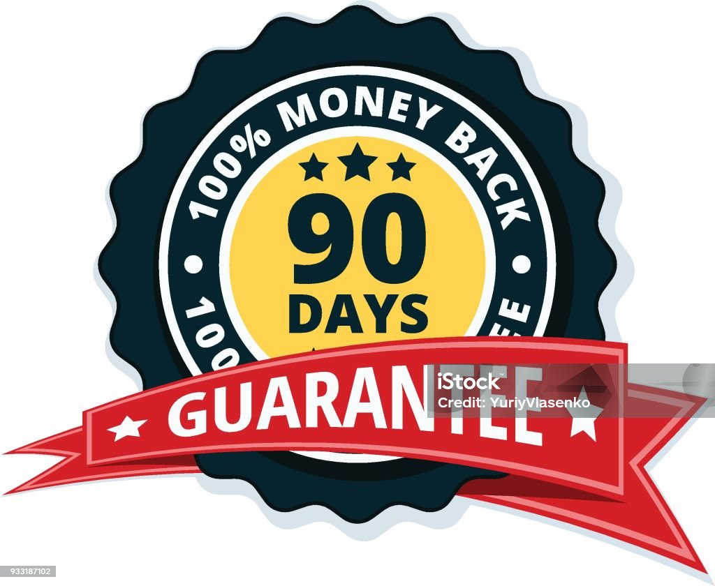 90 Days Money Back illustration Abundance stock vector