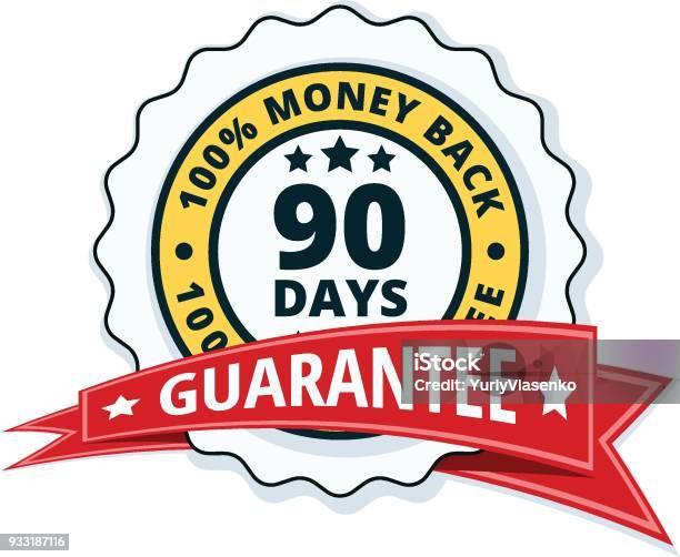 90 Days Money Back Illustration Stock Illustration - Download Image Now - Abundance, Agreement, Back