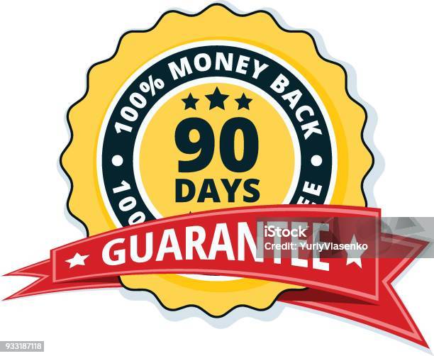 90 Days Money Back Illustration Stock Illustration - Download Image Now - Abundance, Agreement, Back