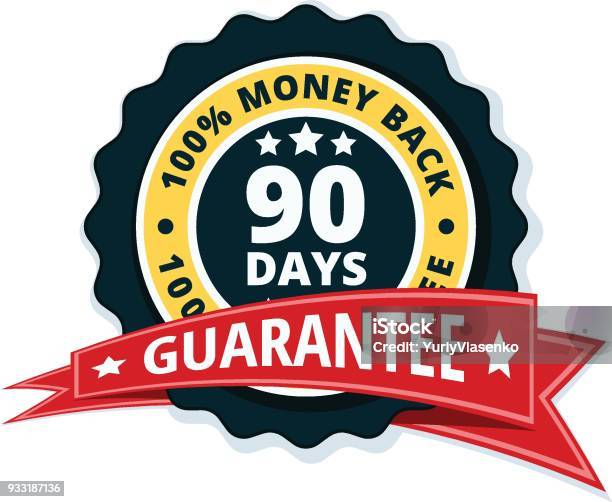 90 Days Money Back Illustration Stock Illustration - Download Image Now - Abundance, Agreement, Back