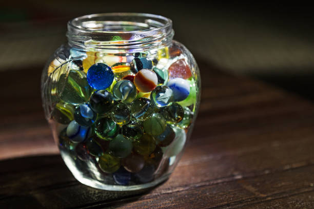 istock Jar of Vintage Glass Marbles 933200862