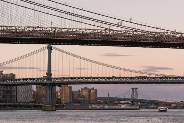 istock Suspension bridges in perspective 933208074