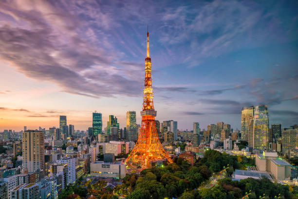 istock Tokyo city view with Tokyo Tower 933271054