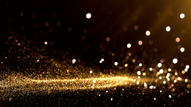 Defocused Particles Background (Gold) - Loop