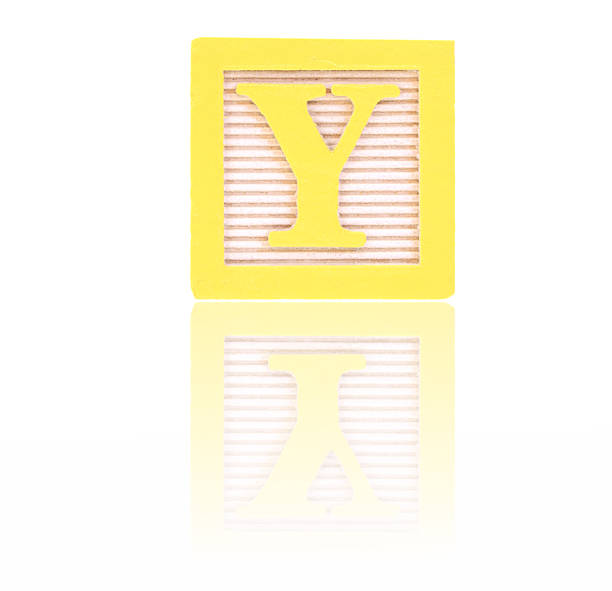 буква y-toy блок серии - letter y alphabet wood typescript стоковые фото и изображения