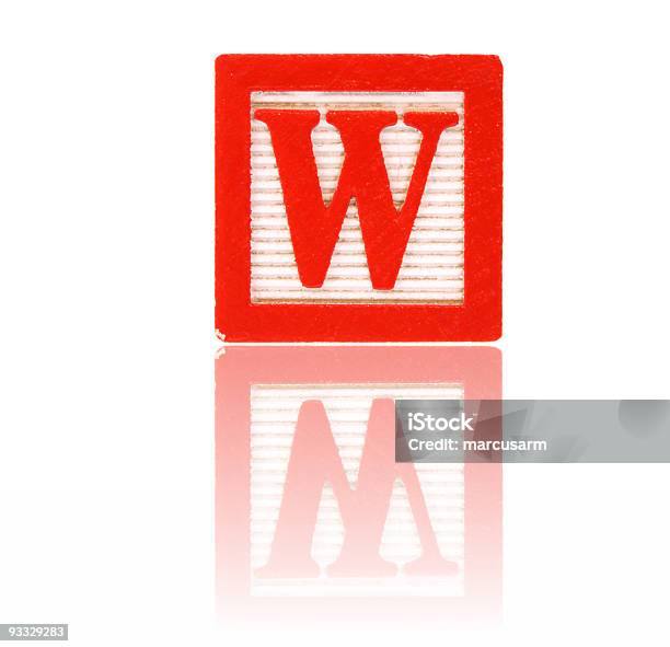 Letter W Toy Block Series Stock Photo - Download Image Now - Alphabet, Block Shape, Color Image