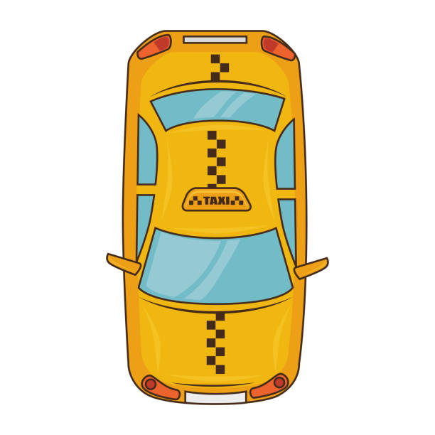 노란색 택시 자동차 차량 서비스 - new york city stock illustrations