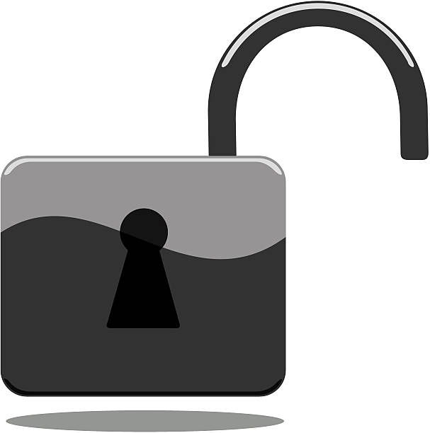 padlock vector art illustration