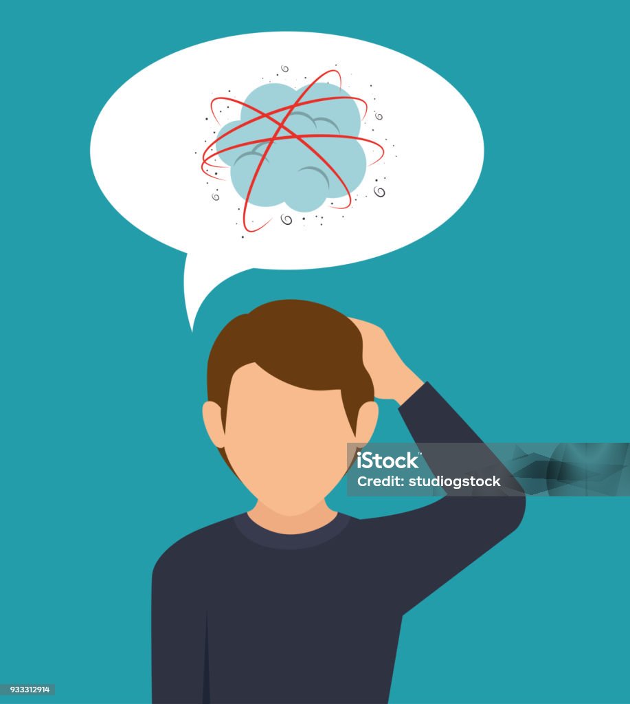 man character confused concept icon man character confused concept icon vector illustration eps 10 Confusion stock vector