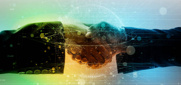 グローバル ビジネス ネットワークの概念。 - togetherness customer bonding business ストックフォトと画像