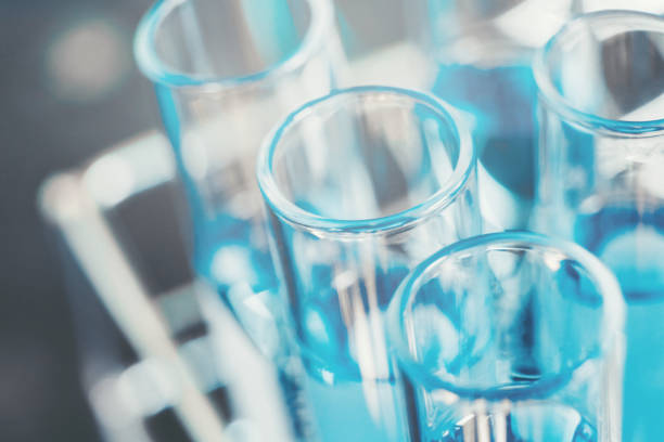istock Glass laboratory chemical test in lap room. Science concept 933320768