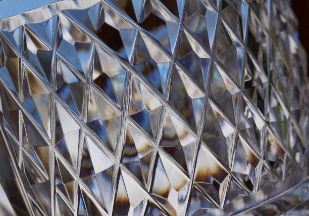 istock Macro abstract background of brilliant diamond facets on lead crystal 933323310
