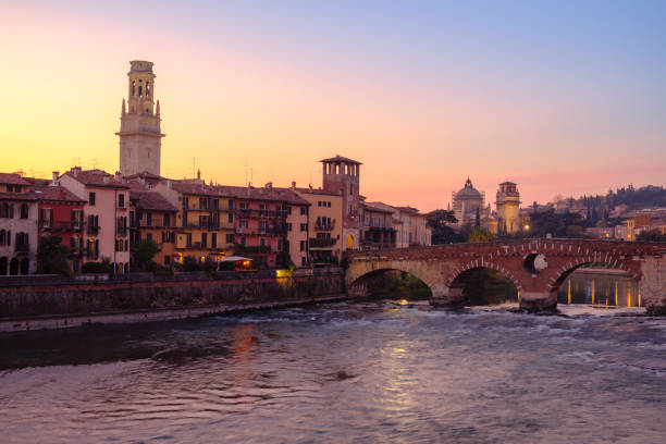 istock Image of Verona. Pietra bridge on Adige river 933323390